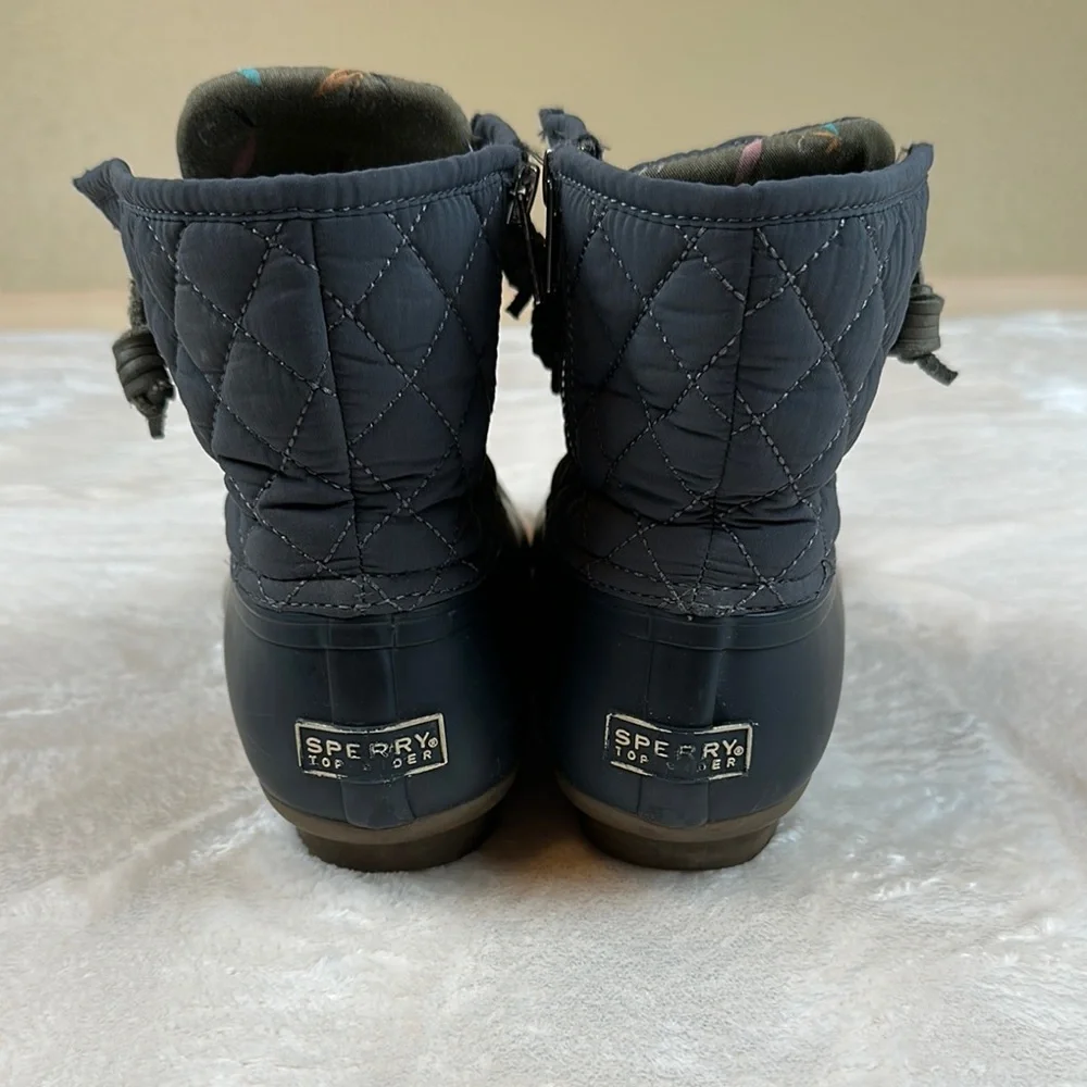 Sperry Top-Sider Blue Winter & Rain Boots With Quilted Interior Lining Women 7.5 - Picture 4 of 11